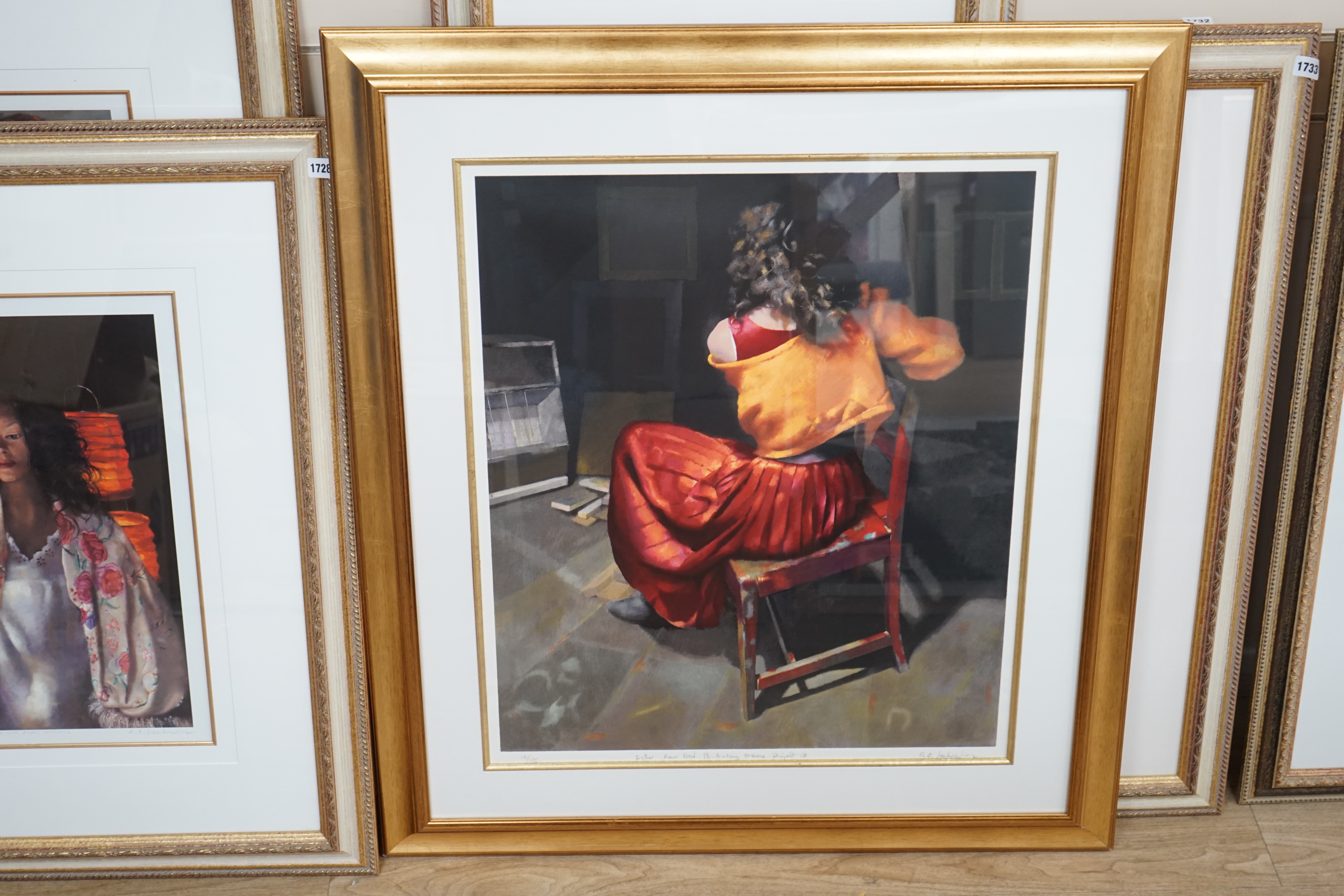 Robert Lenkiewicz (1941-2002), offset lithograph, 'Ester rear view, St Anthony theme - Project 18', signed in pencil, 171/275, 73 x 61.5cm, with COA from Fisher Mackenzie. Condition - good
